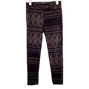 Levi's woemwns aztec geometric print grey denim leggings size 29